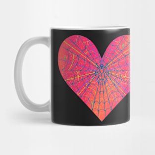 Spider Web Heart V38 Mug